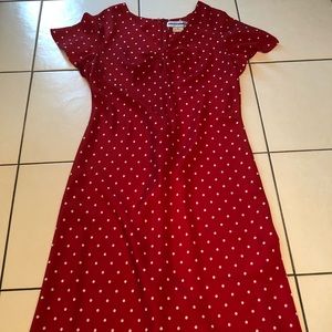 Vintage Expressions size 14 red polka dot dress